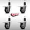 Service Caster 3.5'' SS Black Poly Swivel 1-5/8'' Expanding Stem Caster Set Total Lock Brake, 4PK SCC-SSEXTTL20S3514-PPUB-BLK-158-4 - alternate 3